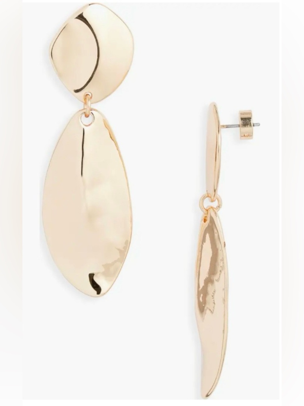 NWT Nordstrom Molten Teardrop Earrings hammered finish gives organic-inspired